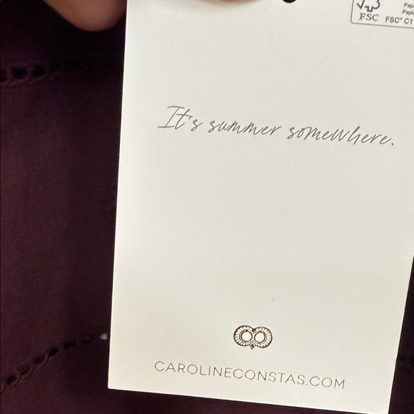 Caroline Constas Burgundy Eyelet Blouse - Picture 15 of 15